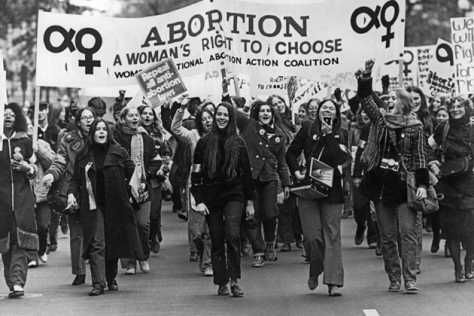 A large number of women showed their support in favour of Right to Choose.