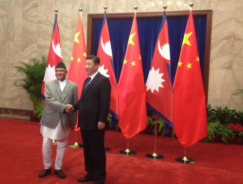Nepalese PM Oli and President Xi Jinping
