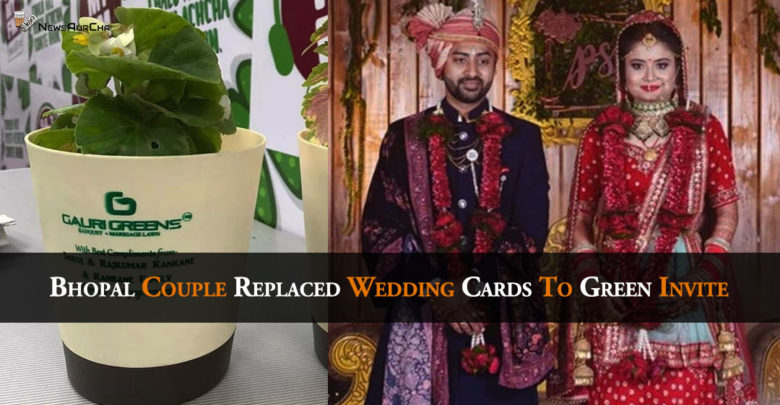 Bhopal Couple replaced Wedding Cards To Green Invite
