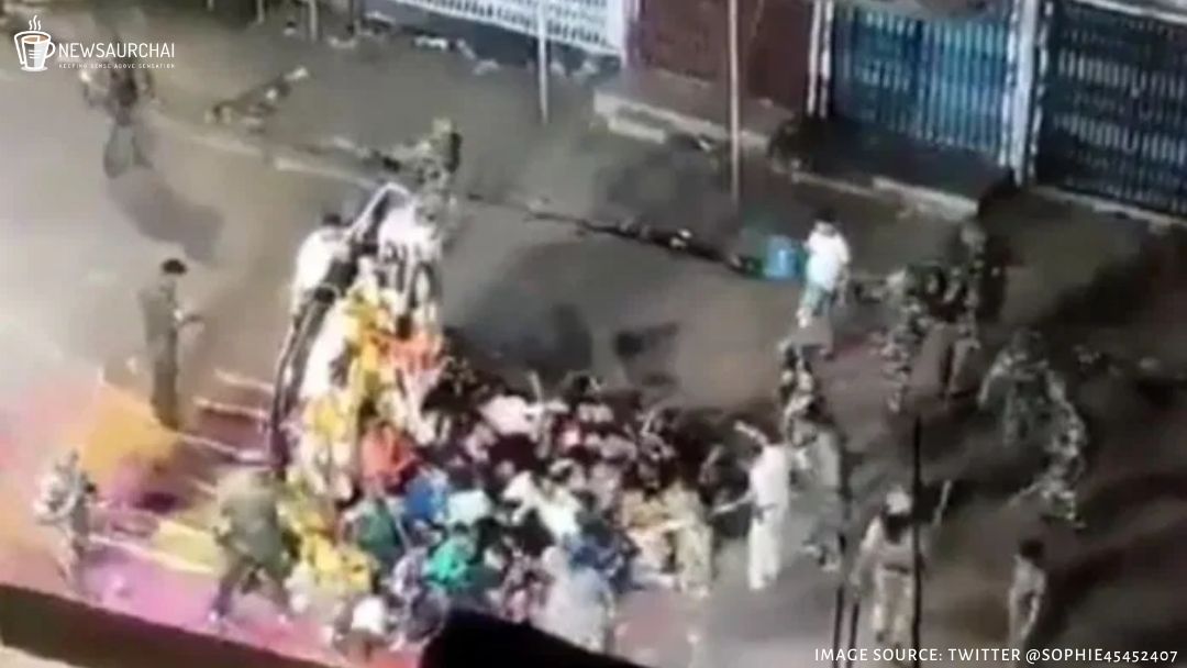 Munger Firing Incident: Violence Protest Demanding SP Lipi Singh Suspension Over Clash Durga Idol Immersion